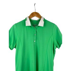 Annika Cutter & Buck Womens CB DryTec 50+ Green Polo Shirt M